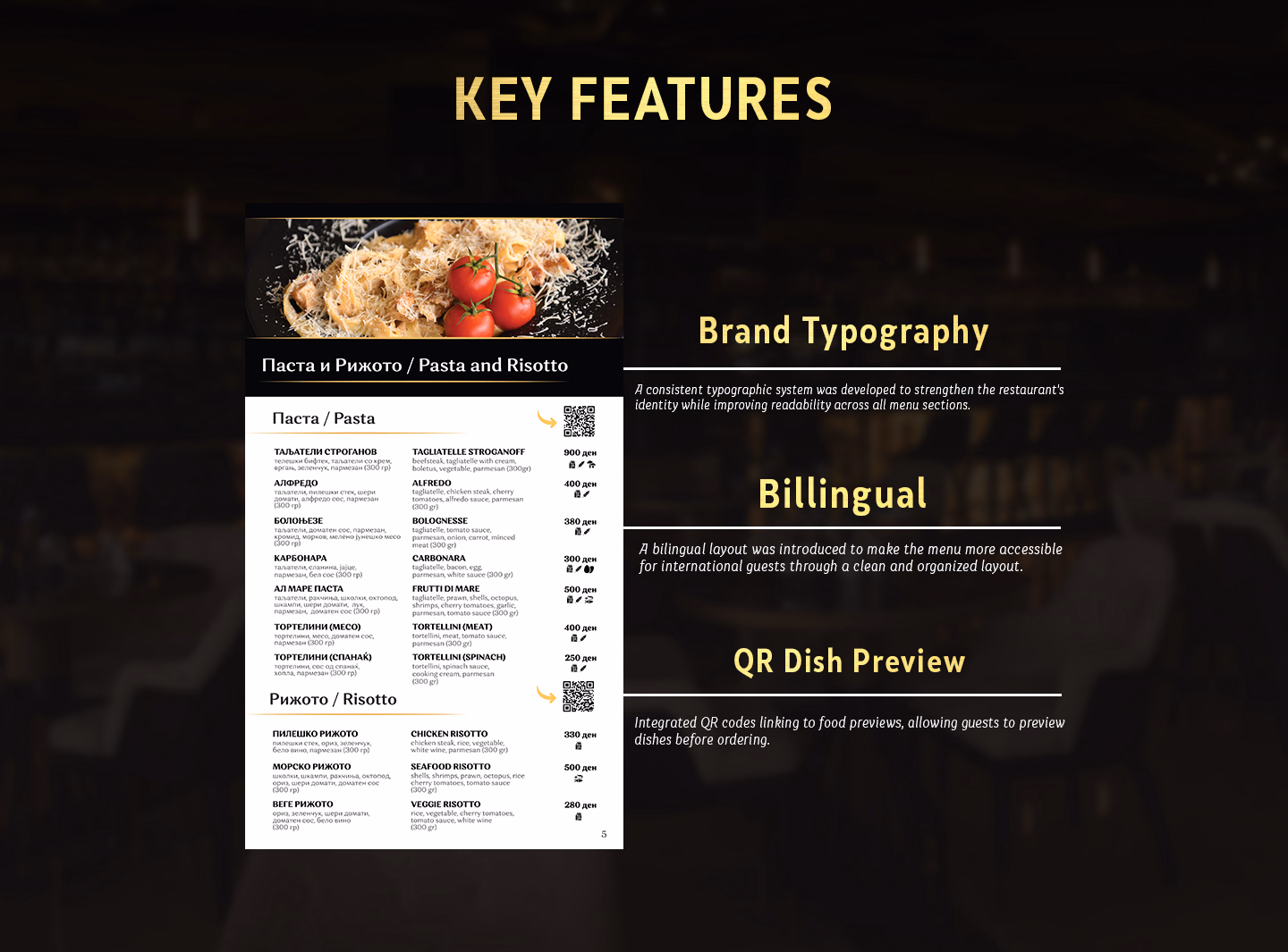 Restaurant Menu Design — Gold Felicia, project image 7